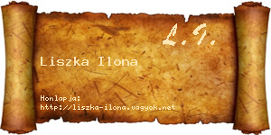 Liszka Ilona névjegykártya